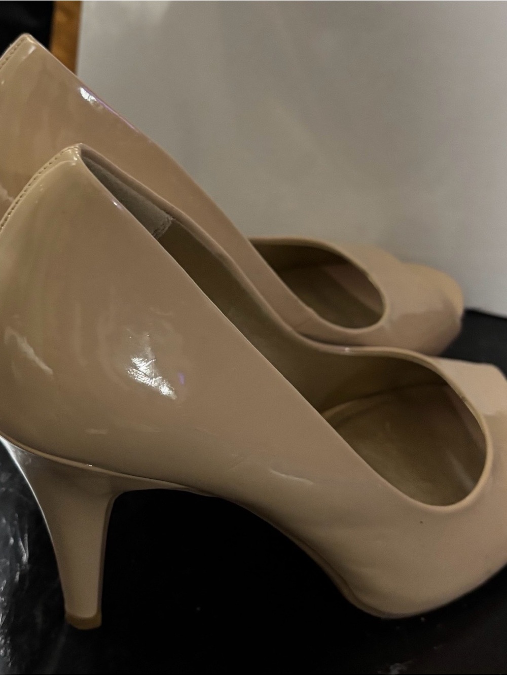 Andrew Geller Nude Patent Pump Heels